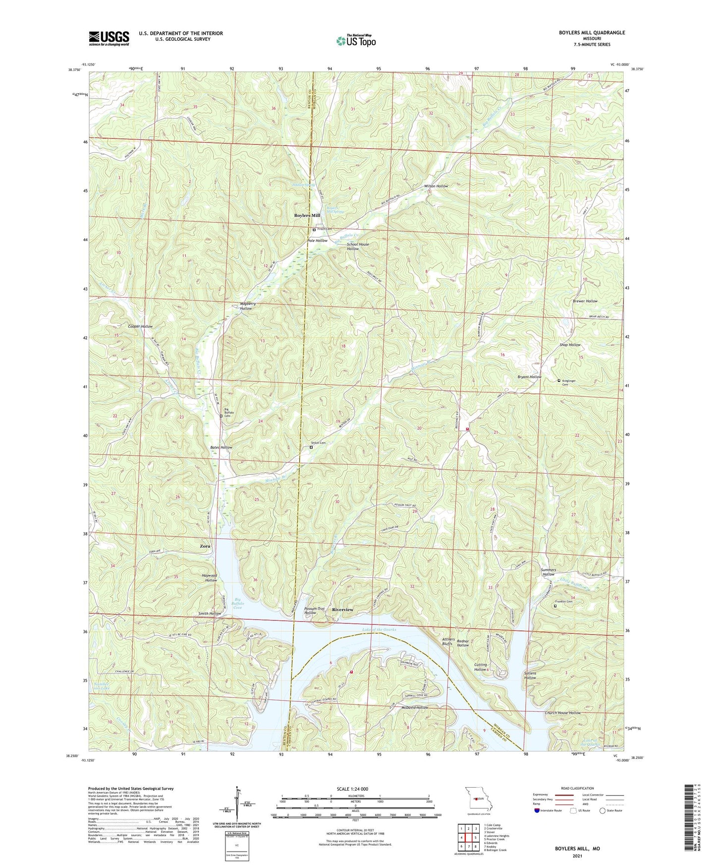 Boylers Mill Missouri US Topo Map Image