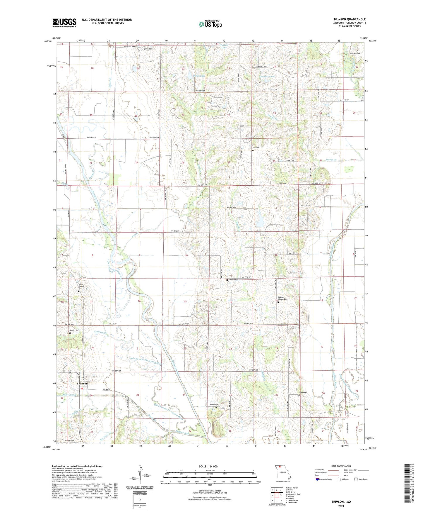 Brimson Missouri US Topo Map Image