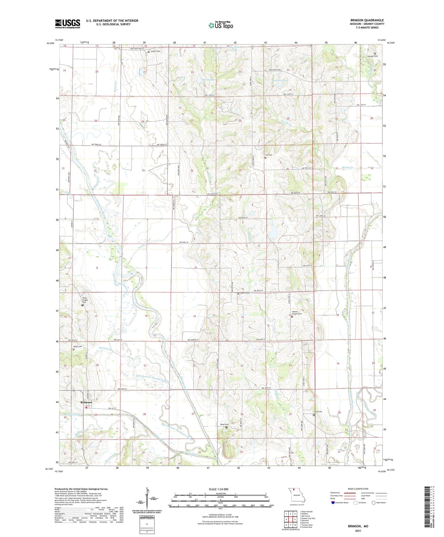 Brimson Missouri US Topo Map Image