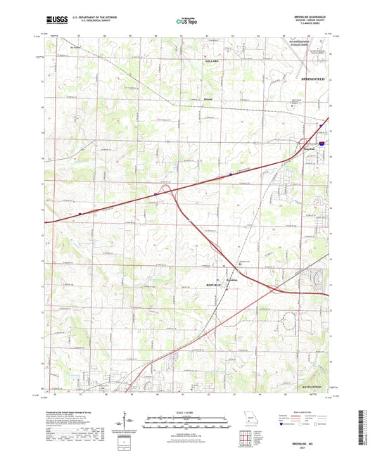 Brookline Missouri US Topo Map Image