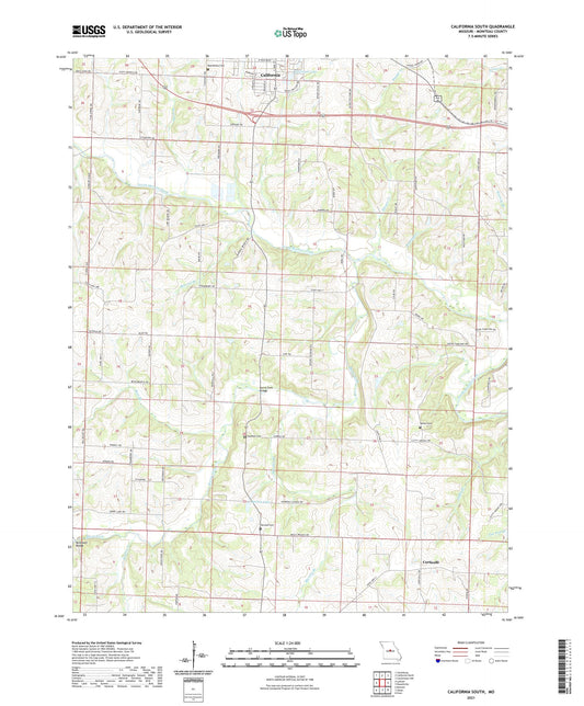 California South Missouri US Topo Map Image
