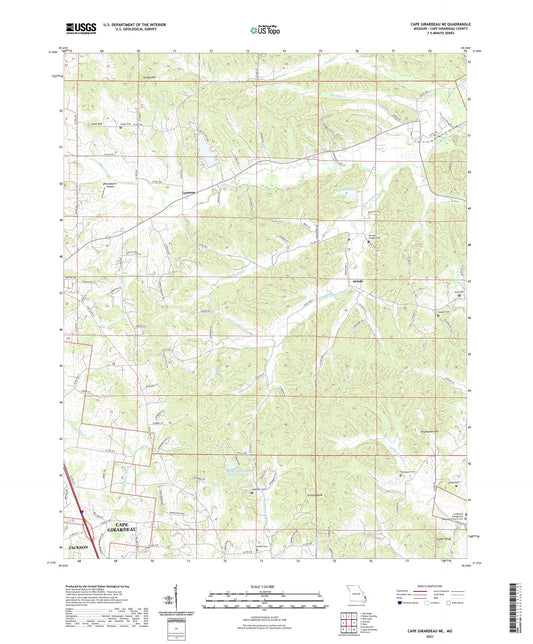 Cape Girardeau NE Missouri US Topo Map Image