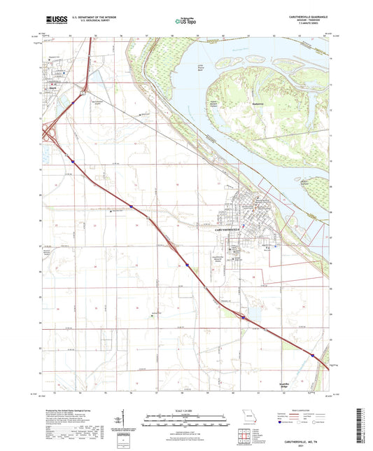 Caruthersville Missouri US Topo Map Image