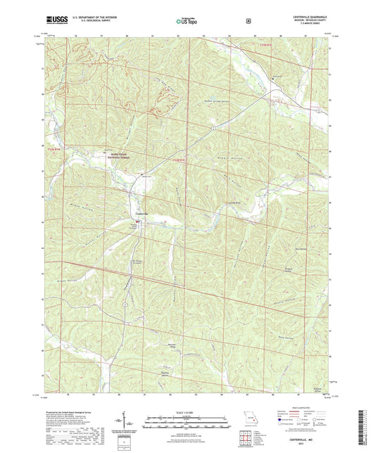 Centerville Missouri US Topo Map Image