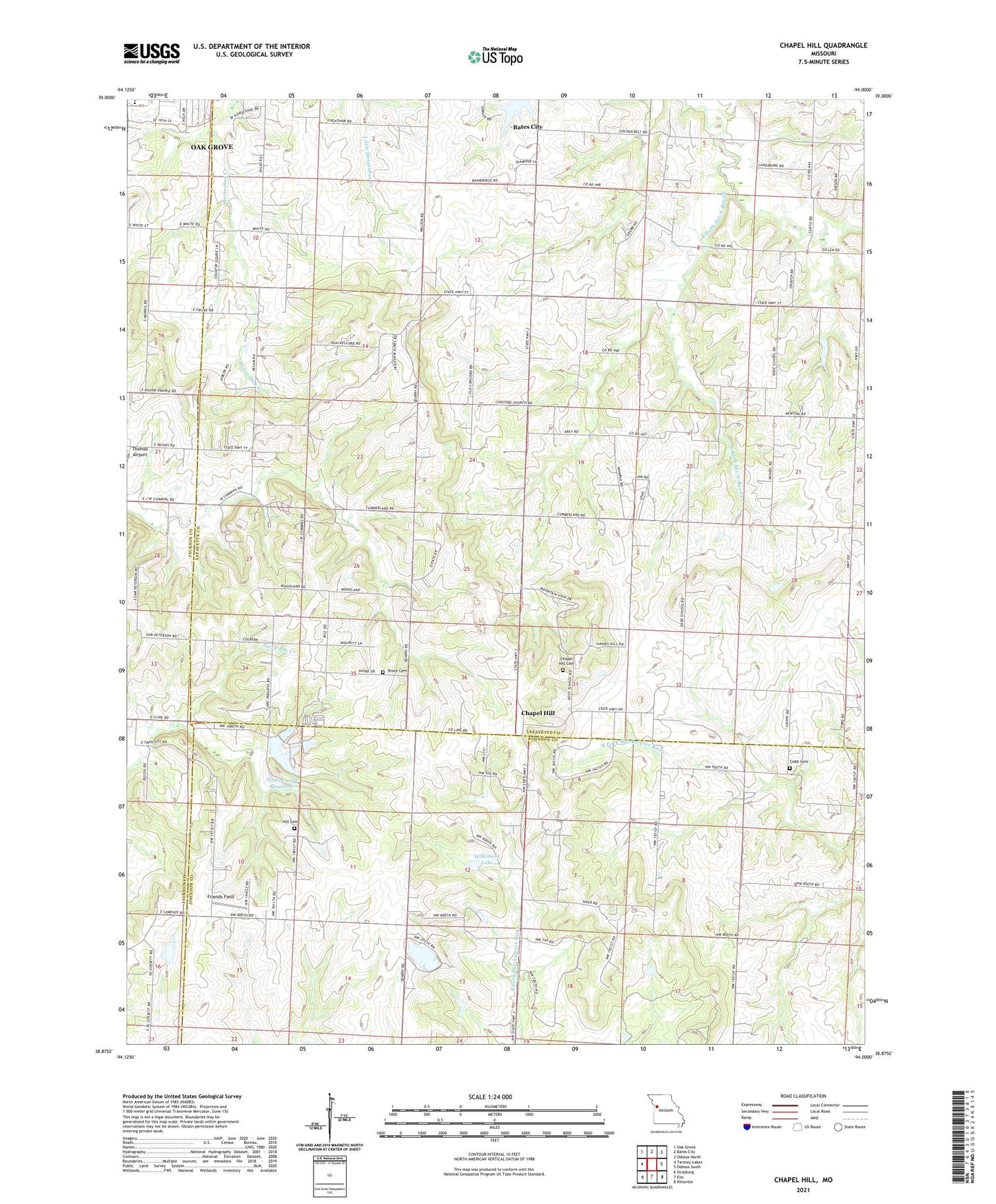 Chapel Hill Missouri US Topo Map Image