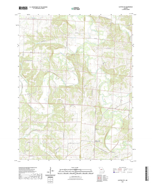 Clifton City Missouri US Topo Map Image