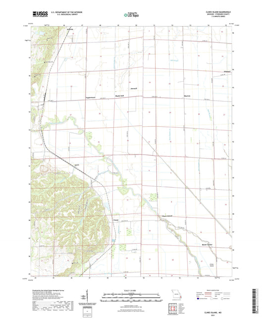 Clines Island Missouri US Topo Map Image