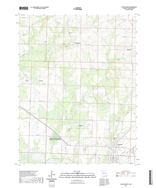 Clinton North Missouri US Topo Map Image