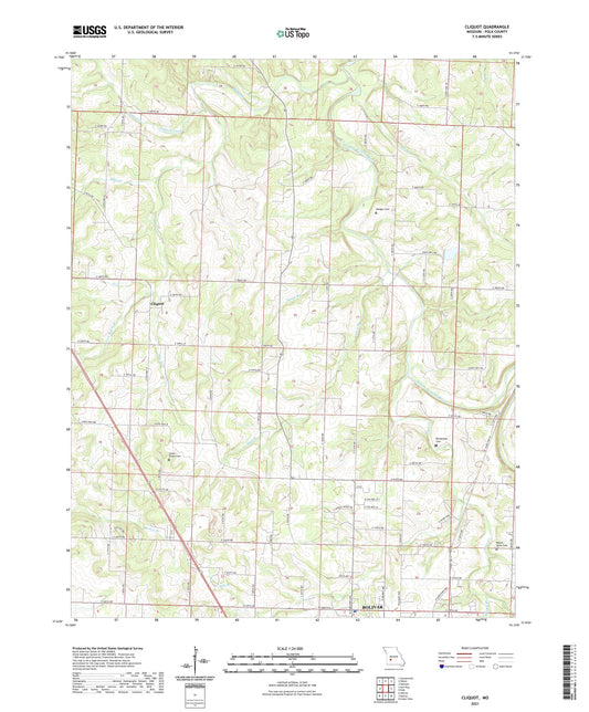 Cliquot Missouri US Topo Map Image