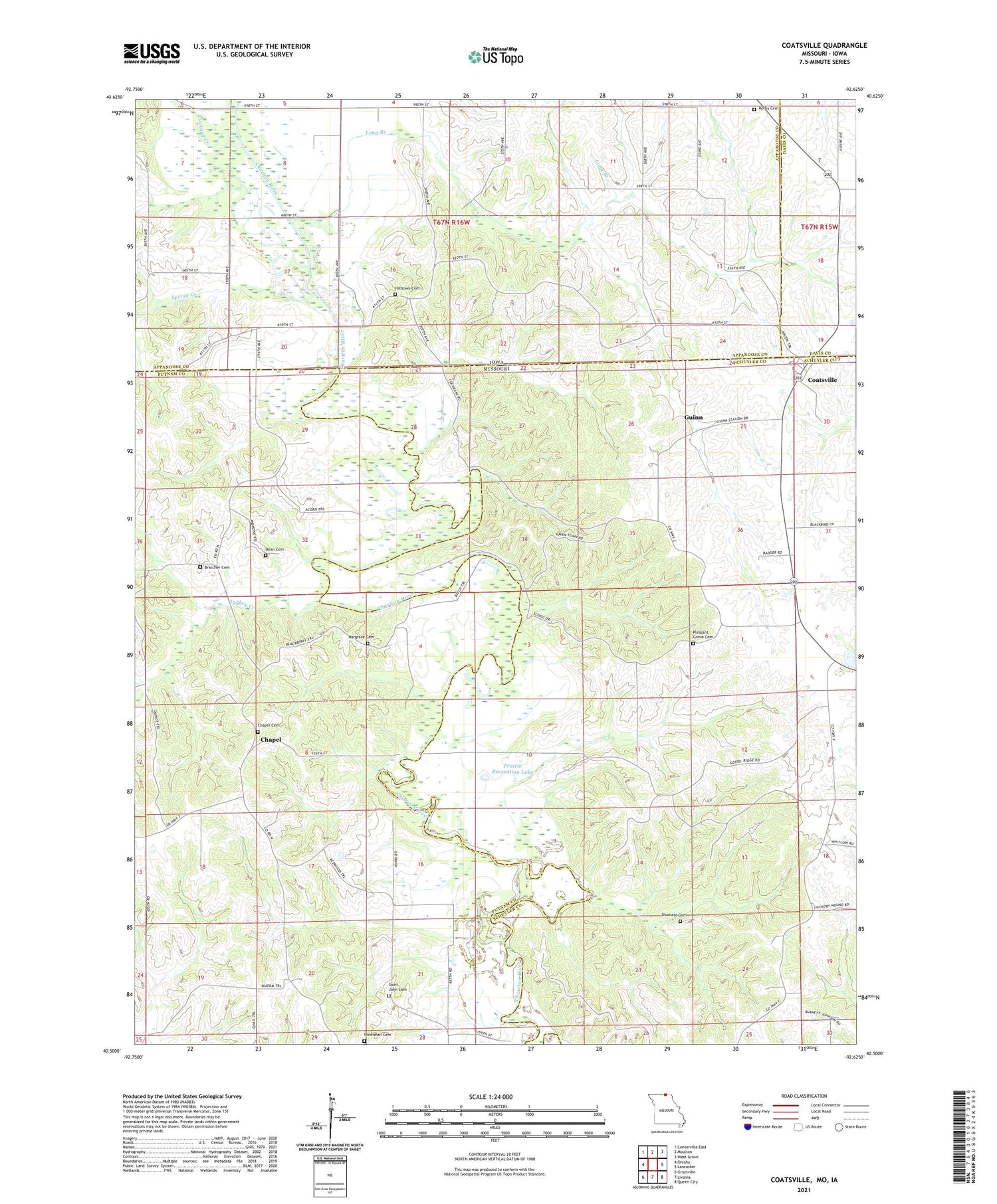 Coatsville Missouri US Topo Map Image