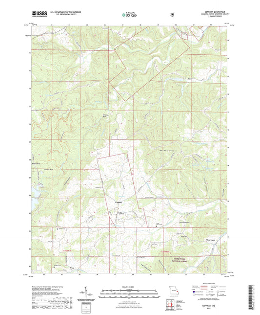 Coffman Missouri US Topo Map Image