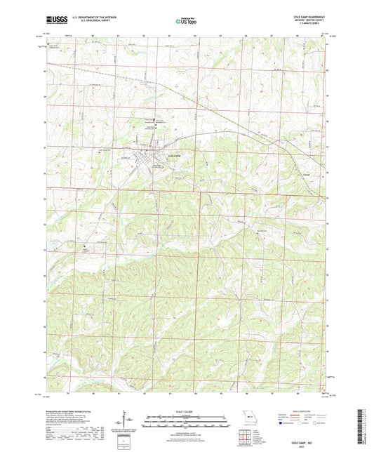 Cole Camp Missouri US Topo Map Image