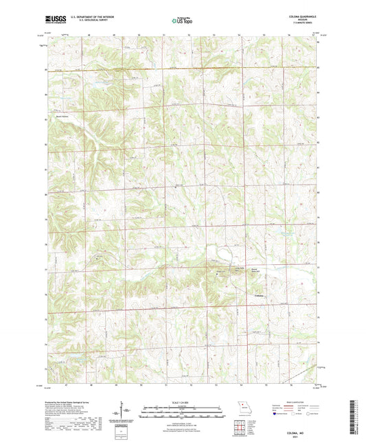 Coloma Missouri US Topo Map Image