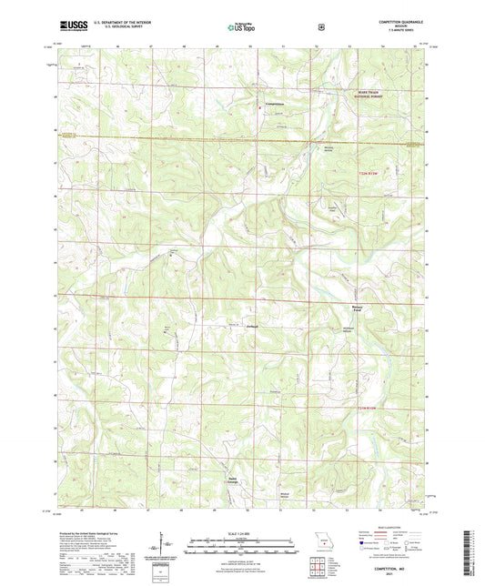 Competition Missouri US Topo Map Image