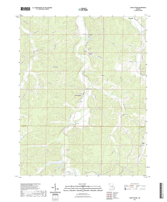 Cook Station Missouri US Topo Map Image