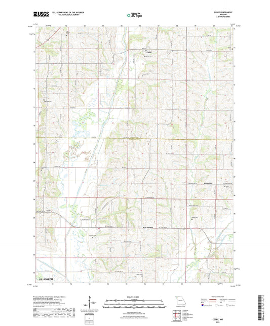 Cosby Missouri US Topo Map Image