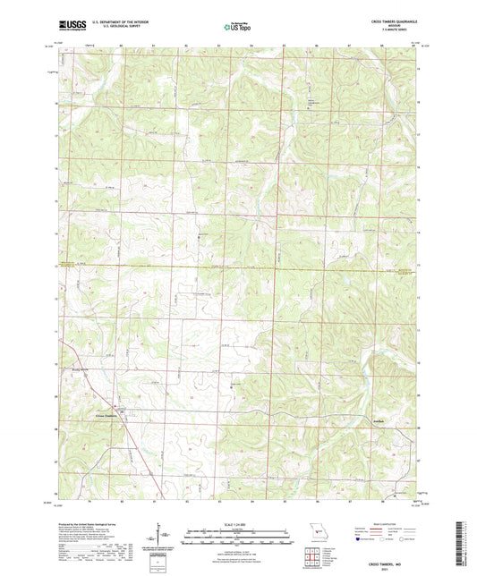 Cross Timbers Missouri US Topo Map Image