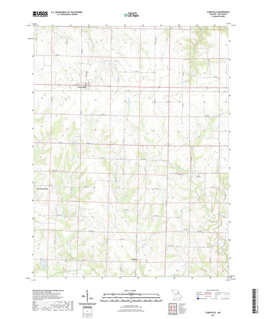 Curryville Missouri US Topo Map Image
