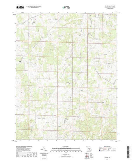 Darien Missouri US Topo Map Image