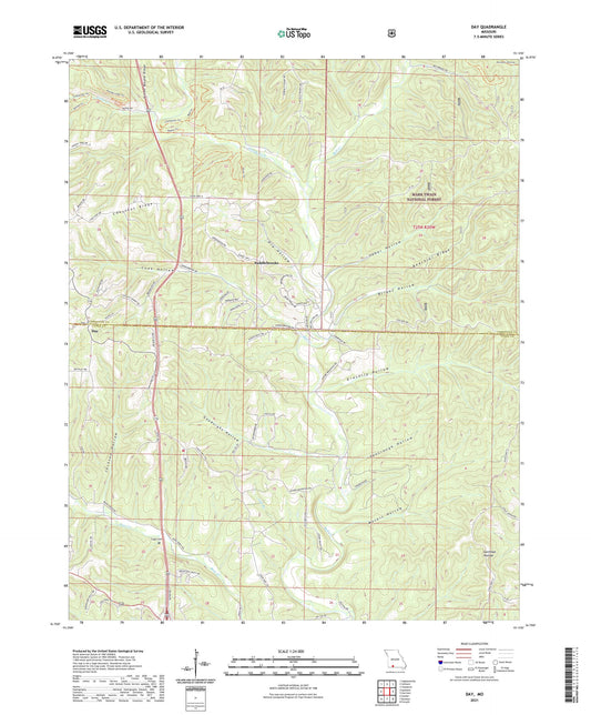 Day Missouri US Topo Map Image