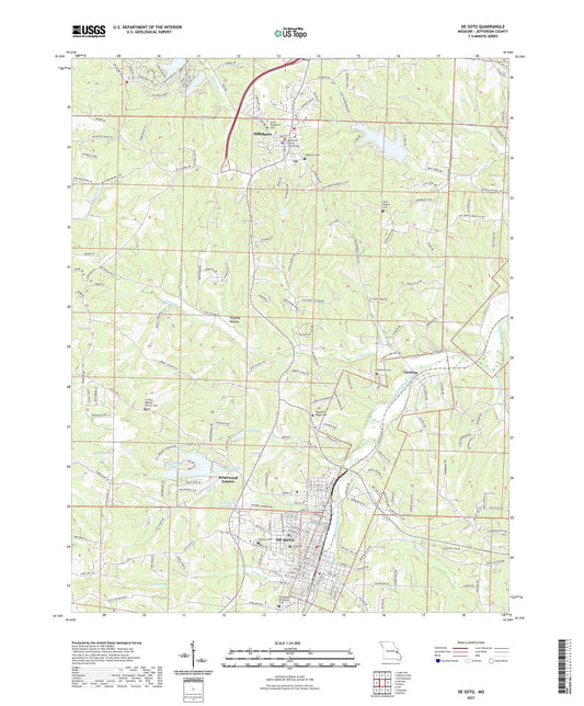De Soto Missouri US Topo Map Image
