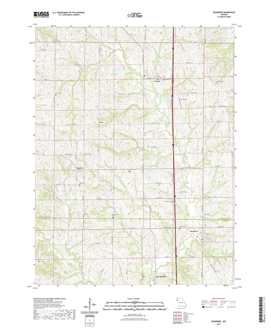Dearborn Missouri US Topo Map Image
