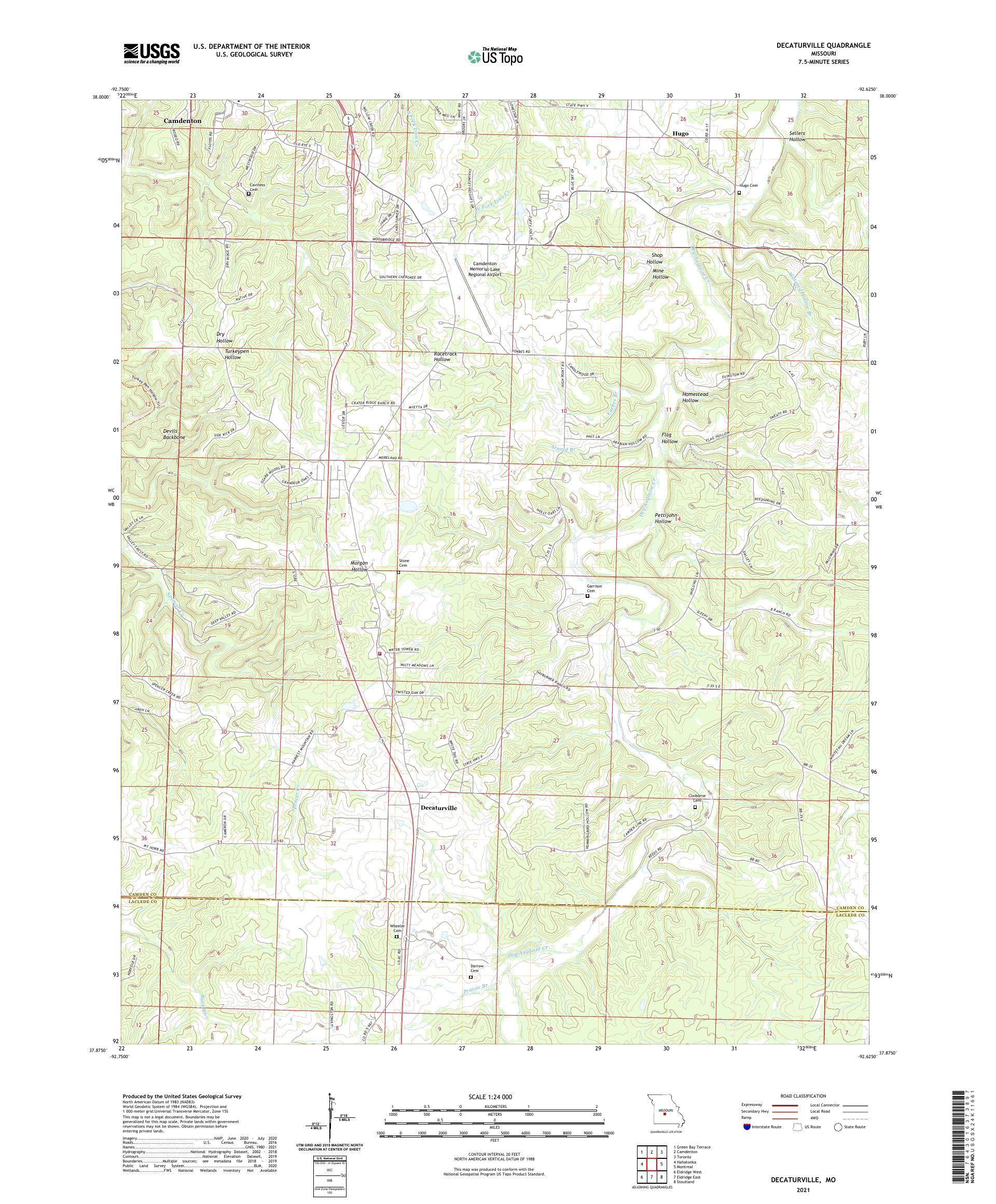 Decatur Mo Decaturville Missouri US Topo Map – MyTopo Map Store