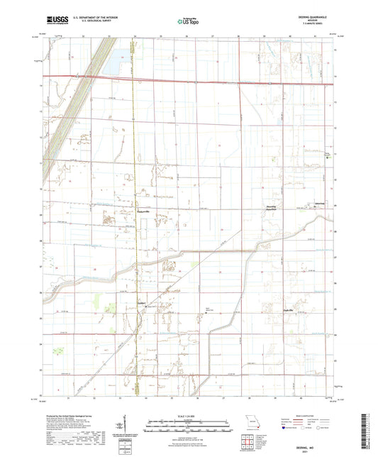 Deering Missouri US Topo Map Image