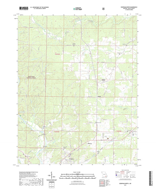 Doniphan North Missouri US Topo Map Image
