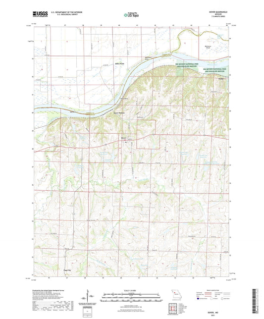 Dover Missouri US Topo Map Image