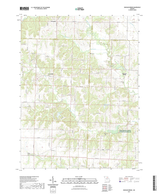 Duncans Bridge Missouri US Topo Map Image