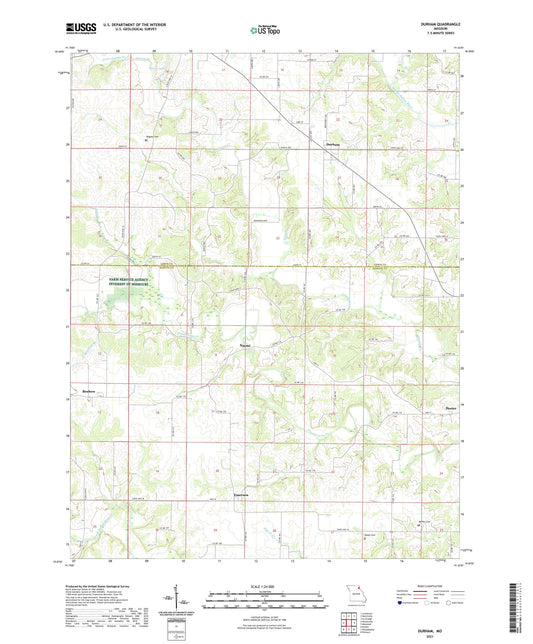 Durham Missouri US Topo Map Image