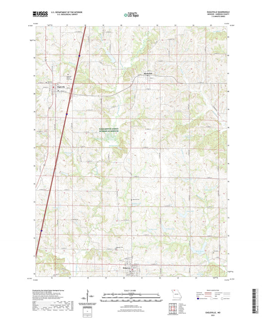 Eagleville Missouri US Topo Map Image
