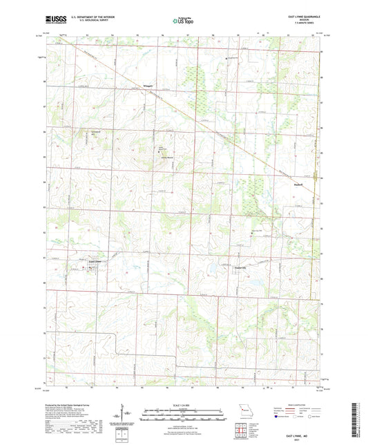 East Lynne Missouri US Topo Map Image
