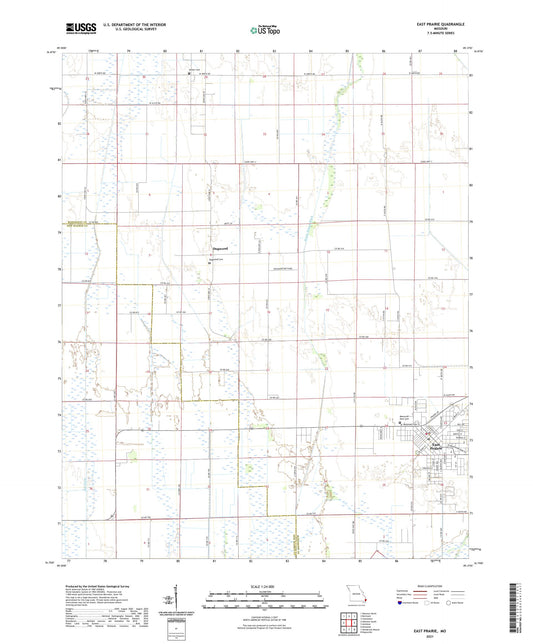 East Prairie Missouri US Topo Map Image