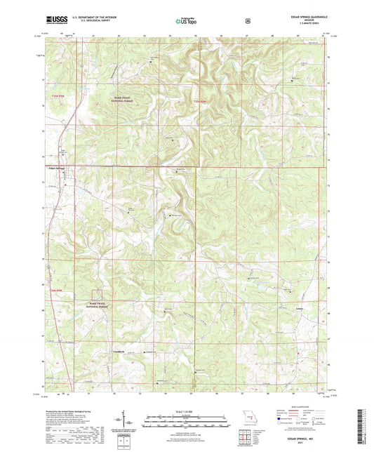 Edgar Springs Missouri US Topo Map Image