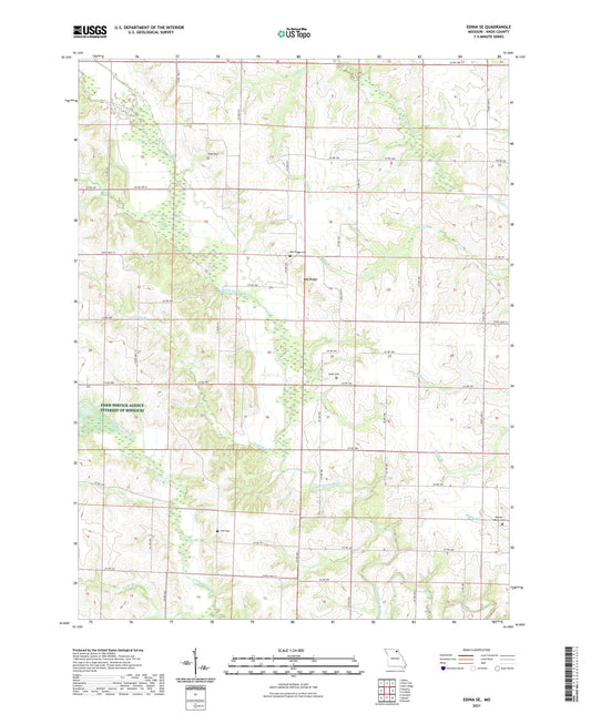 Edina SE Missouri US Topo Map Image