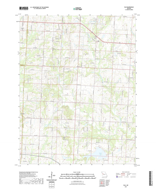 Elm Missouri US Topo Map Image