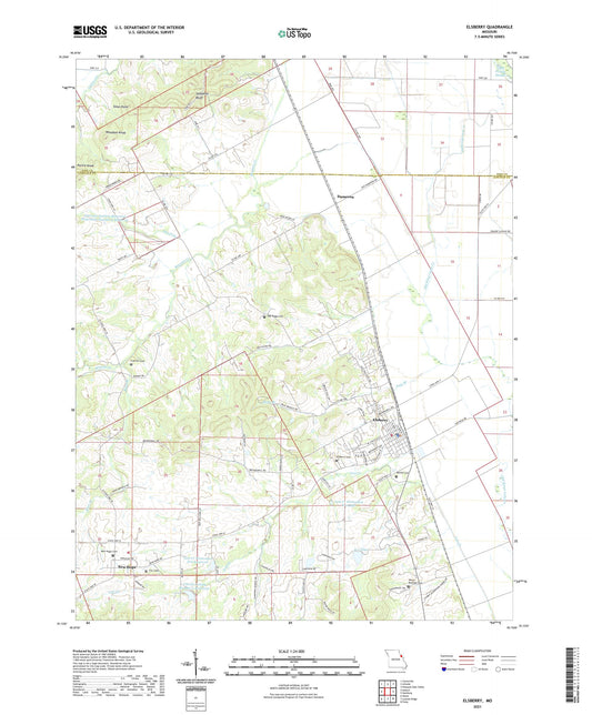 Elsberry Missouri US Topo Map Image