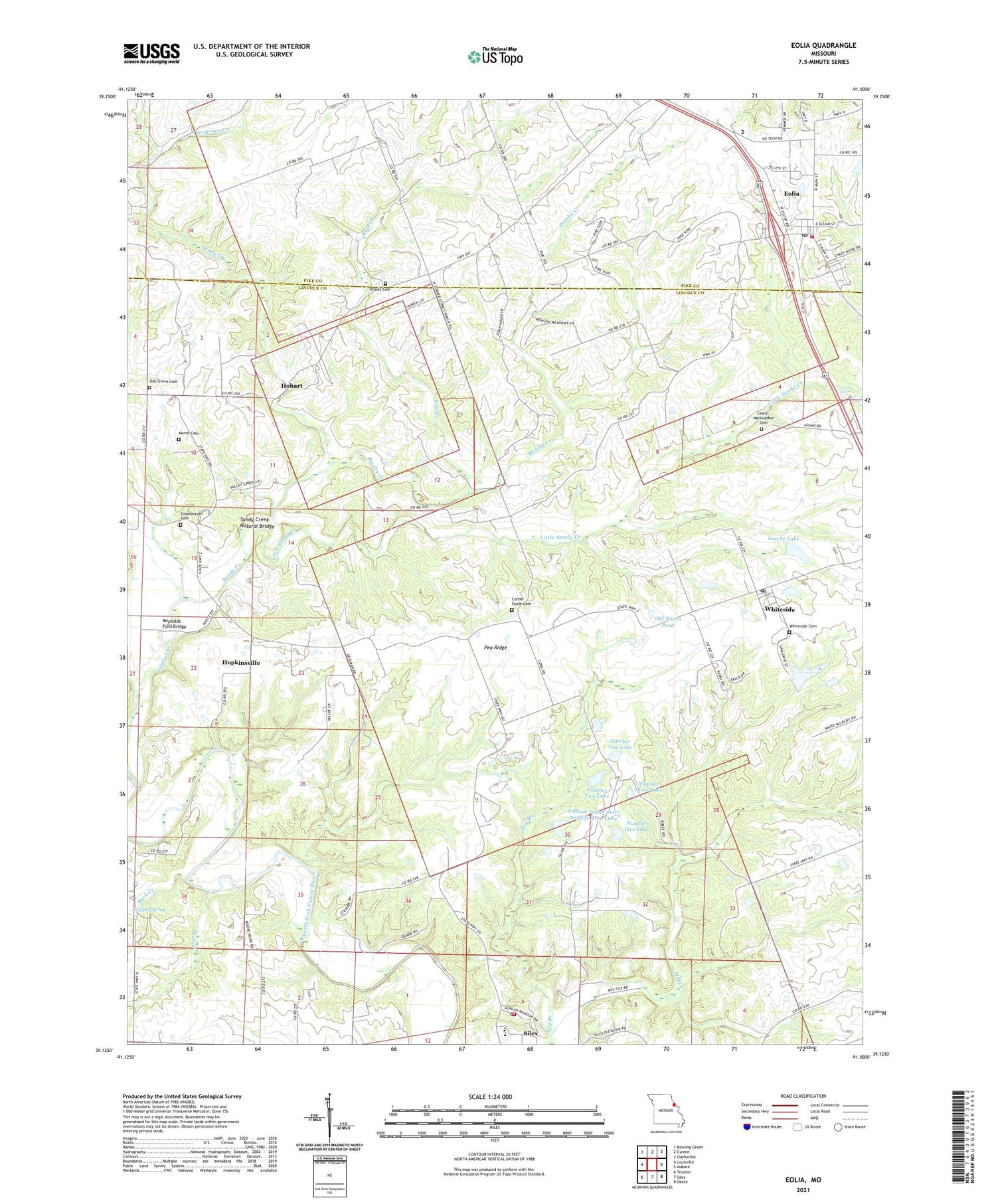Eolia Missouri US Topo Map Image