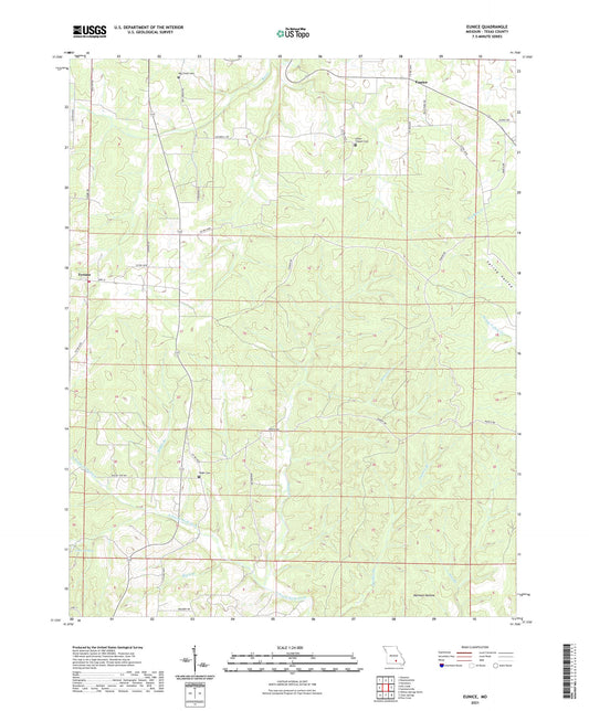 Eunice Missouri US Topo Map Image