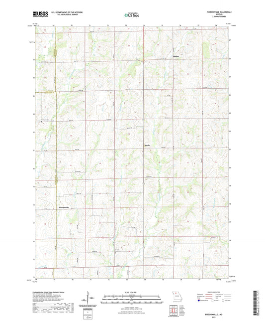 Eversonville Missouri US Topo Map Image
