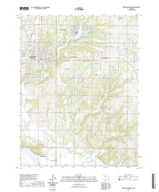 Excelsior Springs Missouri US Topo Map Image