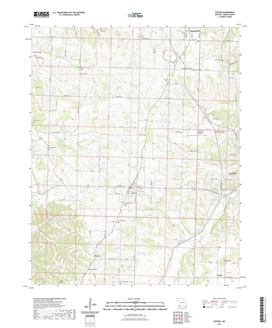Exeter Missouri US Topo Map Image