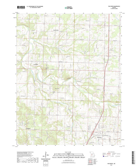 Fair Grove Missouri US Topo Map Image