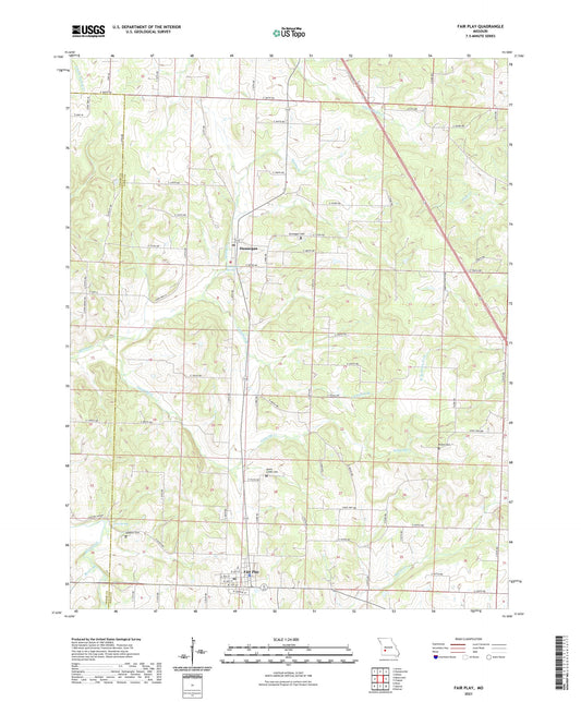 Fair Play Missouri US Topo Map Image