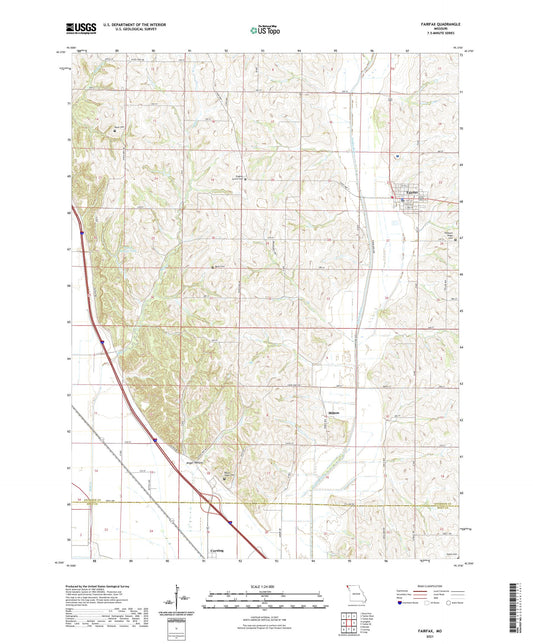 Fairfax Missouri US Topo Map Image