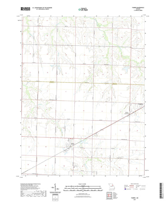 Farber Missouri US Topo Map Image