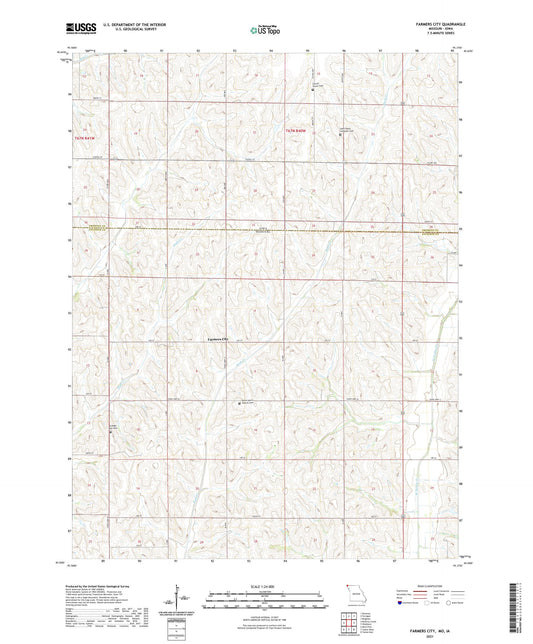 Farmers City Missouri US Topo Map Image