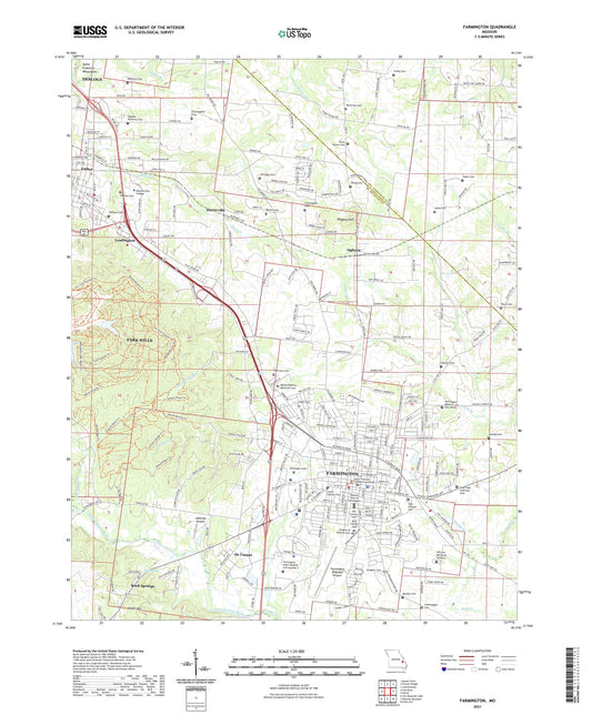 Farmington Missouri US Topo Map Image